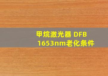 甲烷激光器 DFB1653nm老化条件